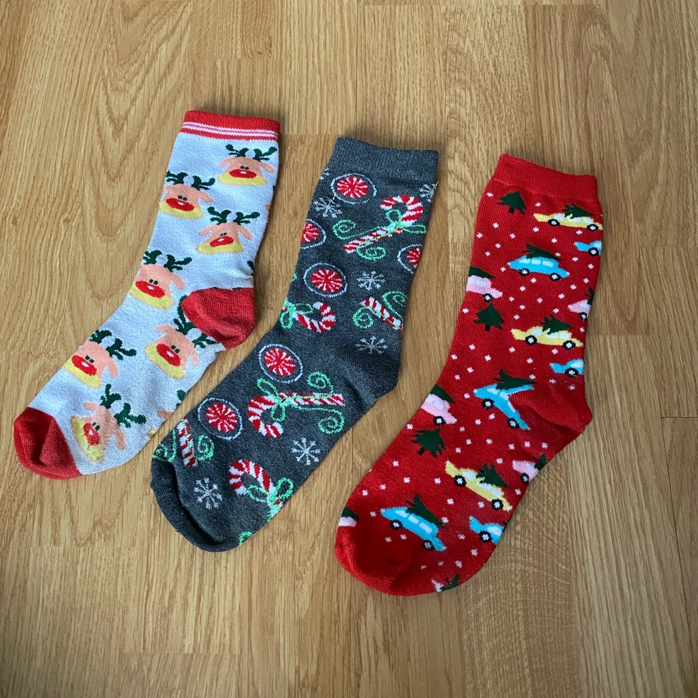 Free with Bundle! Pack of 3 Christmas Socks